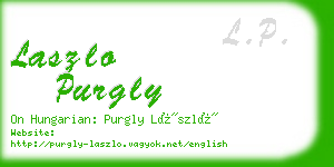 laszlo purgly business card